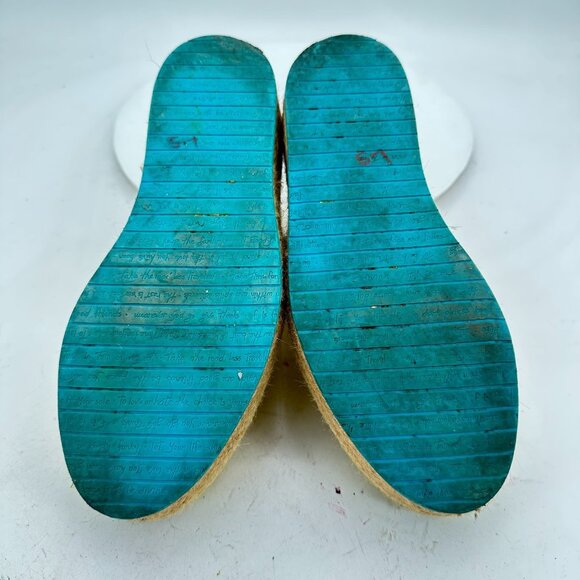 John Fluevog Martin Women Size 7 Yellow Waxed Cotton Platform Espadrilles Shoes - Picture 8 of 11